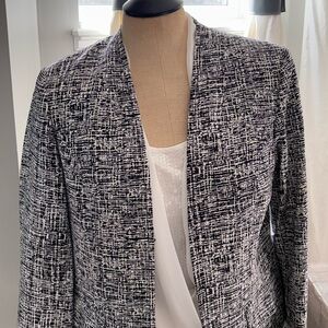 Jones New York Textured Black and White Blazer